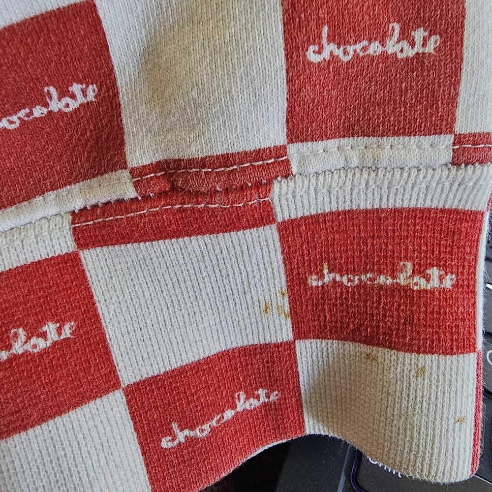 Chocolate skateboards hoodie full zip Small red white checkered Y2K pock… - Picture 6 of 6
